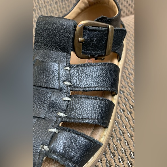 Children’s Coloso Black Leather Sandals - Picture 4 of 11